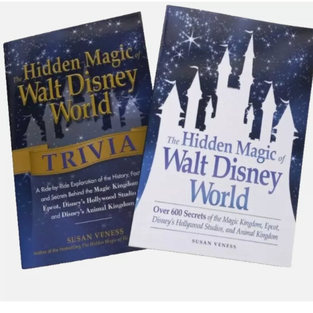 Walt Disney World Hidden Magic & Trivia 2 Book Lot Susan Veness Paperbacks
